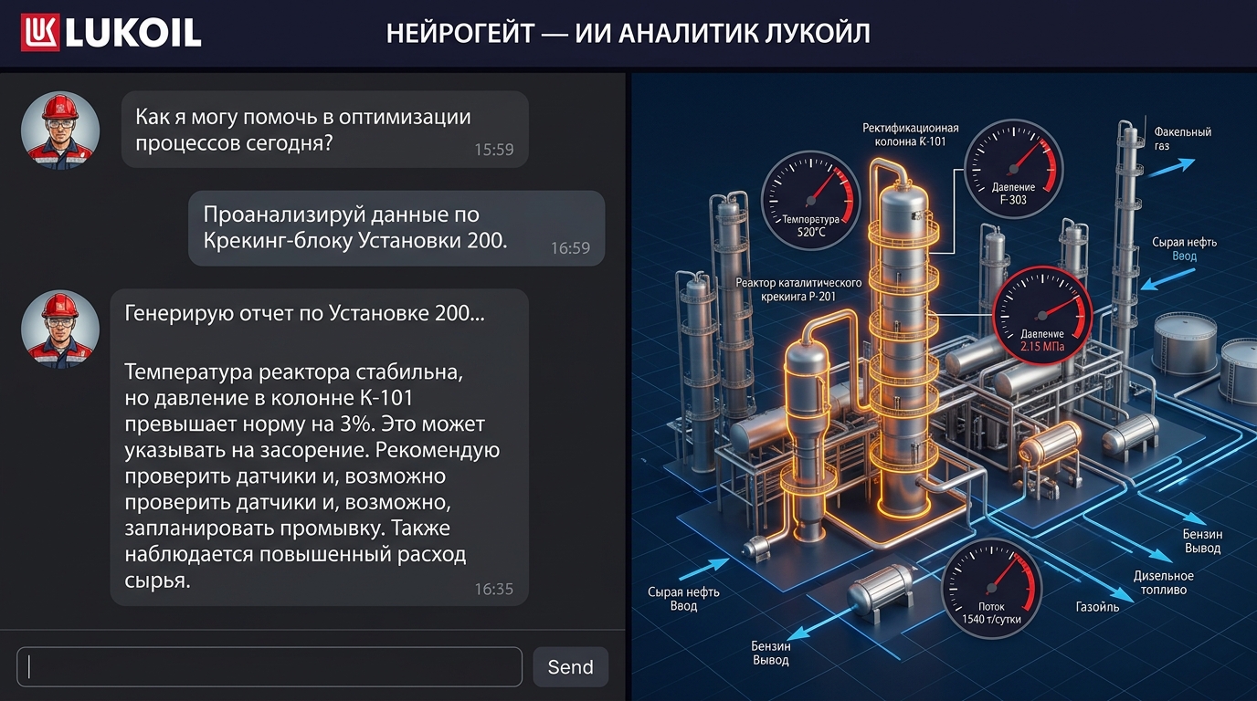 Чат с инженером-ИИ и 3D-схема установки