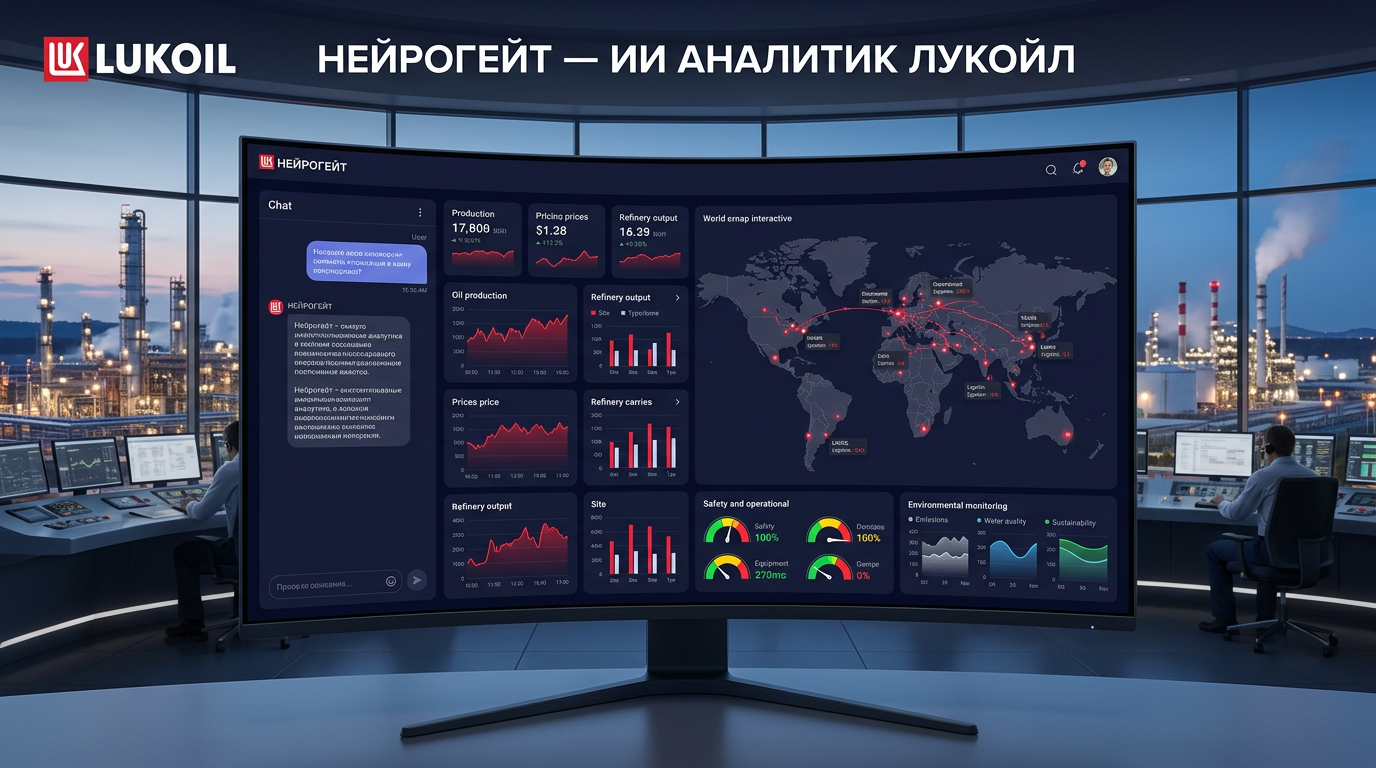 НЕЙРОГЕЙТ — ИИ АНАЛИТИК ЛУКОЙЛ: диспетчерская с дашбордом